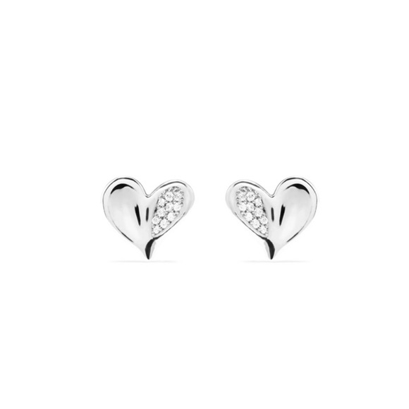 NWT Judith Ripka Eros Diamond Heart Stud Earrings - Picture 12 of 12
